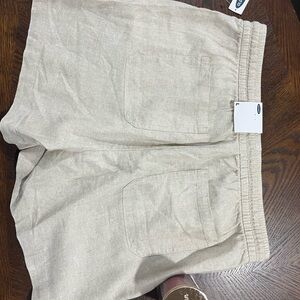 Linen shorts - khaki
